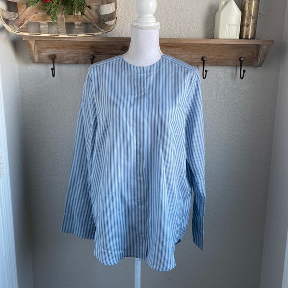 VINCE Womens Oversized Silk Button Down Shirt L - Picture 3 of 6